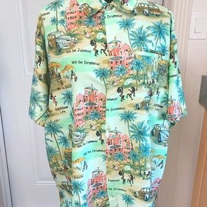 Caribbean Life Men's Large Hawaiian Shirt